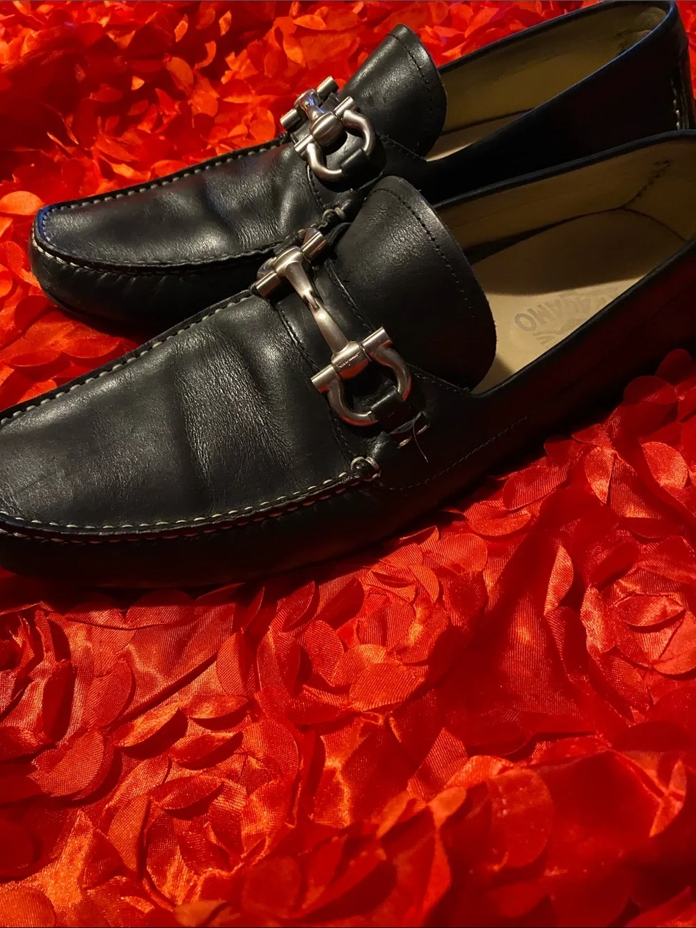 Salvatore Ferragamo Parigi Black Leather Horsebit Loafers